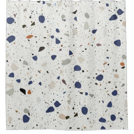 Cortina De Ducha Elegante diseño de mosaico Terrazzo multicolor