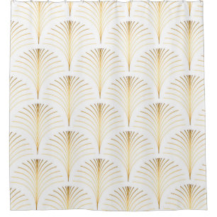 Cortina De Ducha Elegante estilo vintage floral arte deco repetidor
