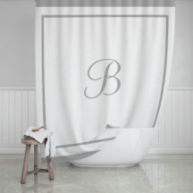 Elegante Letra de monograma de borde gris oscuro