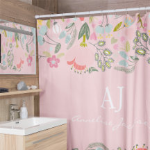 Elegante monograma de nombre personalizado con flo