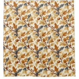 Cortina De Ducha Elegante patrón de caída de roble y pinecone