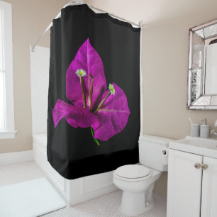Cortina De Ducha Elegante Purple Bougainvillea