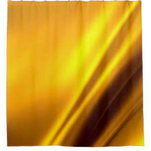 Cortina De Ducha Elegante rayado de satén dorado