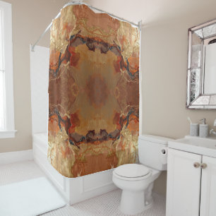 Cortina De Ducha Elegante rico cobre pátina metálico dorado