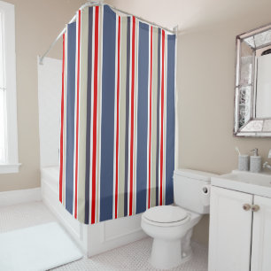 Cortina De Ducha Elegante Sailor Stripe Nautical Thalem