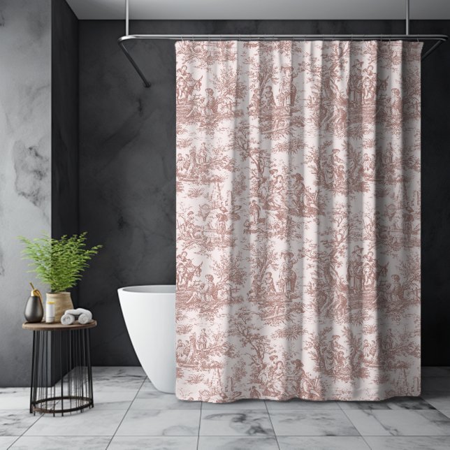 Cortina De Ducha Elegante toile marrón claro de jouy (Subido por el creador)