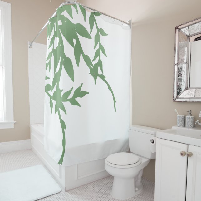 Cortina De Ducha Elegante vegetación (In situ)