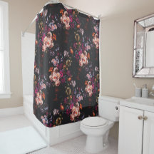 Elegante Vintage oscuro Moody Burgundy Floral