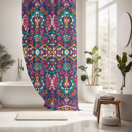 Cortina De Ducha Elegante y colorido patrón impecable