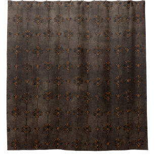 Cortina De Ducha Elegantes damascos marrones
