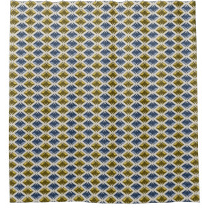 Cortina De Ducha Elegantes joyas doradas de diamantes gráficos azu
