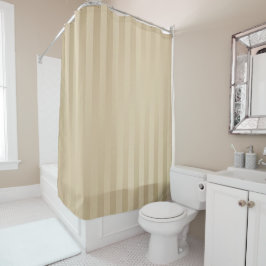 Cortina De Ducha Elegantes rayas de oro y crema