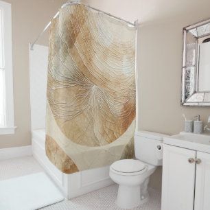 Cortina De Ducha Elementos Naturales Neutrales Airy Bohemian Boho