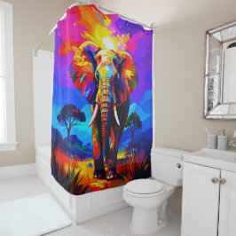 Cortina de ducha Elephant Palette Daub 001