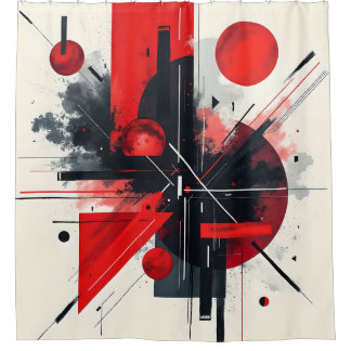 Cortina De Ducha Elevar tu espacio con arte abstracto dinámico