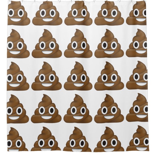 Cortina De Ducha Emoji de poop (Anverso)