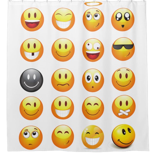 Cortina De Ducha emoji ducha cortina baño (Anverso)