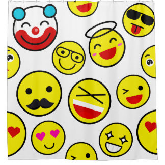 Cortina De Ducha emojis de payasos divertidos