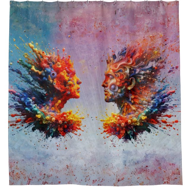 Cortina De Ducha En el principio... (Anverso)