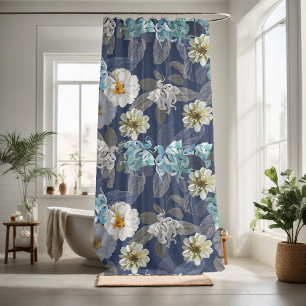 Cortina De Ducha Encantadora flor de floración decorativa llamativa