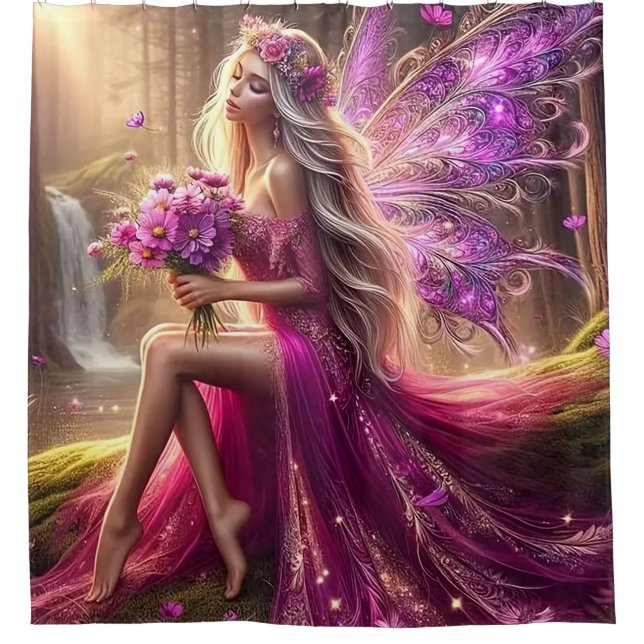 Cortina De Ducha Enchanted Fairy in the Forest (Anverso)
