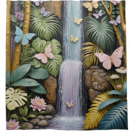 Cortina De Ducha Enchanted Falls Oasis