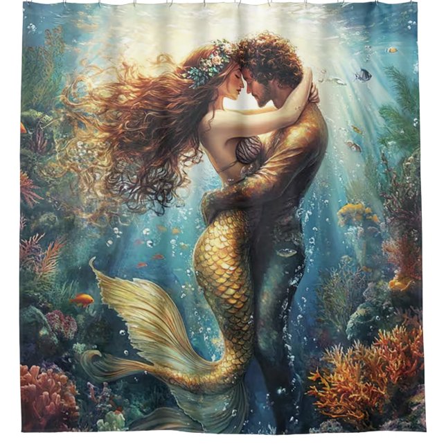 Cortina De Ducha Enchanted Mermaid's Embrace (Anverso)