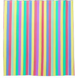 Cortina De Ducha Energizing Spring Pastel Stripes