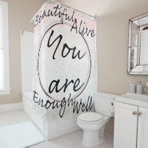 "Eres" Affirmation Shower Curtain