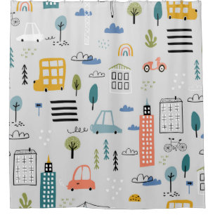 Cortina De Ducha Esbozos urbanos: Paisaje urbano infantil