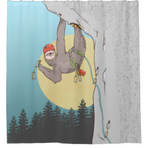 Cortina De Ducha Escalada en roca de pereza personalizado
