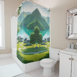 Cortina De Ducha "Escape alpino: Refresca tus sentidos cada ducha"