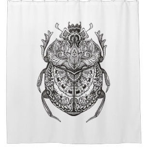 Cortina De Ducha Escarabajo africano Zendoodle