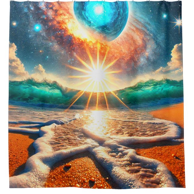 Cortina De Ducha Escena oceánica (Anverso)