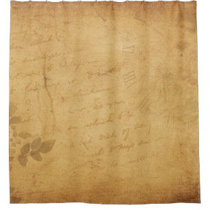 Cortina De Ducha Escritura de flores de imagen de fondo