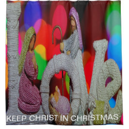 Cortina De Ducha Esencia de Navidades con amor por la escena de la 