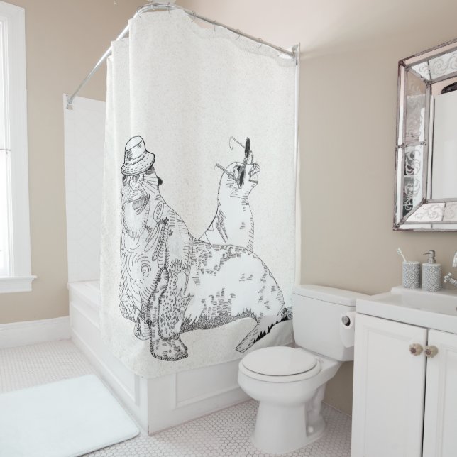 Cortina De Ducha Esperando el sol (In situ)