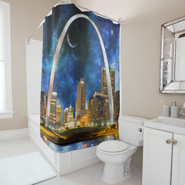 Cortina De Ducha Esquina de Spacey St. Louis (In situ)