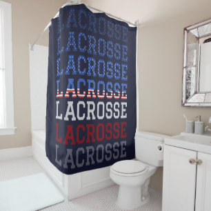 Cortina De Ducha Estados Unidos Repetir texto - Lacrosse Bandera Es