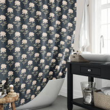Estampa floral de peonía vintage botánica oscura