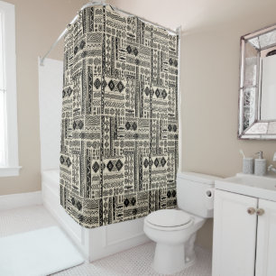 Cortina De Ducha Estampa moderna de Mudcloth