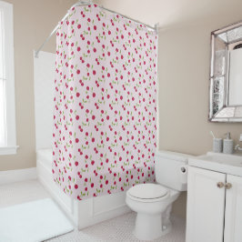 Cortina De Ducha Estampado de cereza rosa Patrón Rosa Lindo