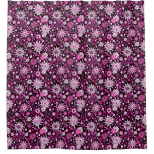 Cortina De Ducha Estampado de flores de la tarjeta del día de San