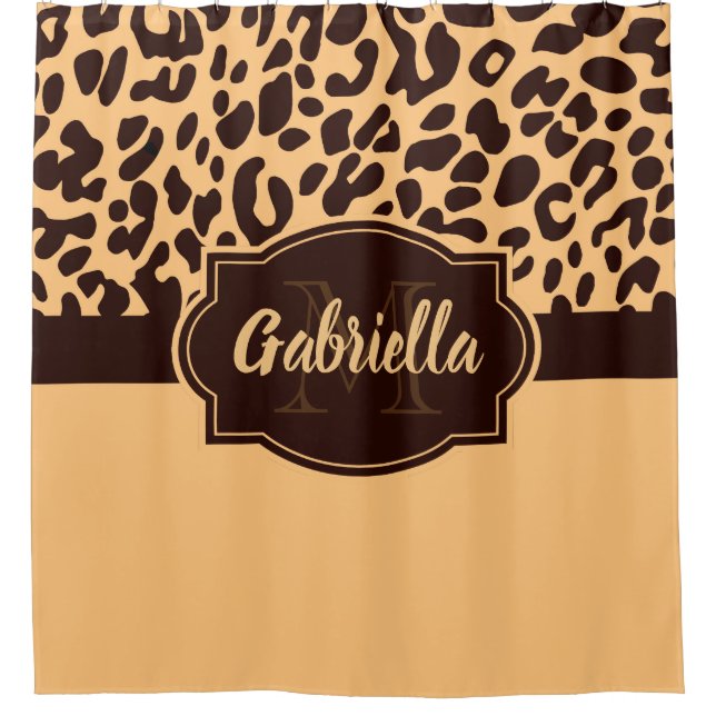 Cortina De Ducha Estampado leopardo lindo (Anverso)