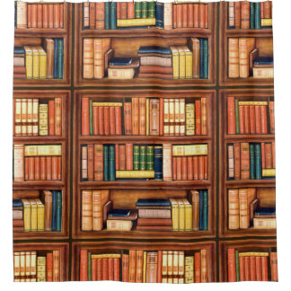 Cortina De Ducha Estante de los libros viejos