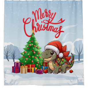 Cortina De Ducha Estegosauro de Navidades infantiles curas/extravag