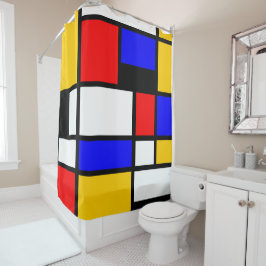 Cortina De Ducha Estilo Arte Mondrian