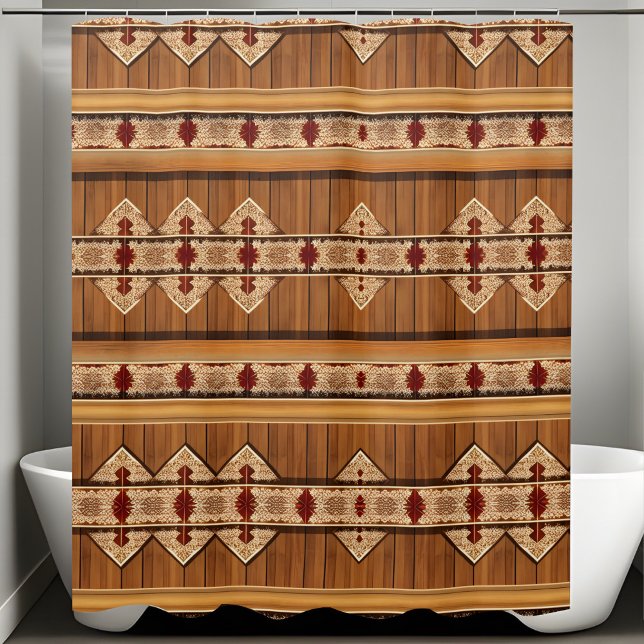 Cortina de ducha estilo horizontal rústico (Subido por el creador)