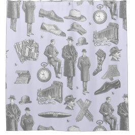 Cortina De Ducha estilo masculino victoriano ropa de hombre antigua