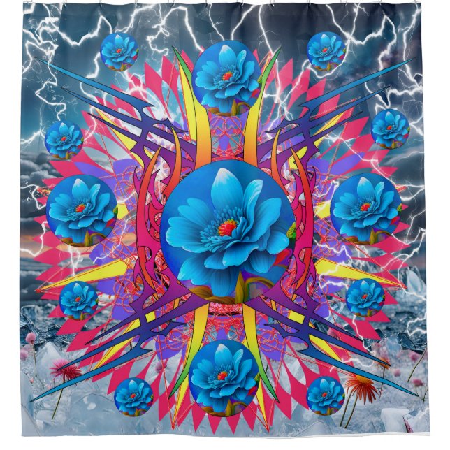 Cortina De Ducha Estrella de flor (Anverso)